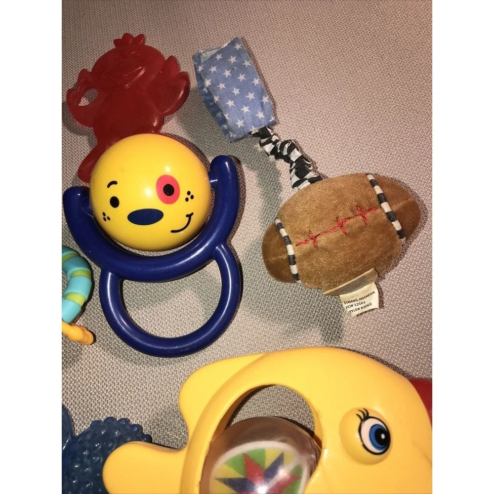 Lot 13 Baby Toys Rattles Teethers Fish Jingle Musical Sensory‎ Fisher Price Nuk